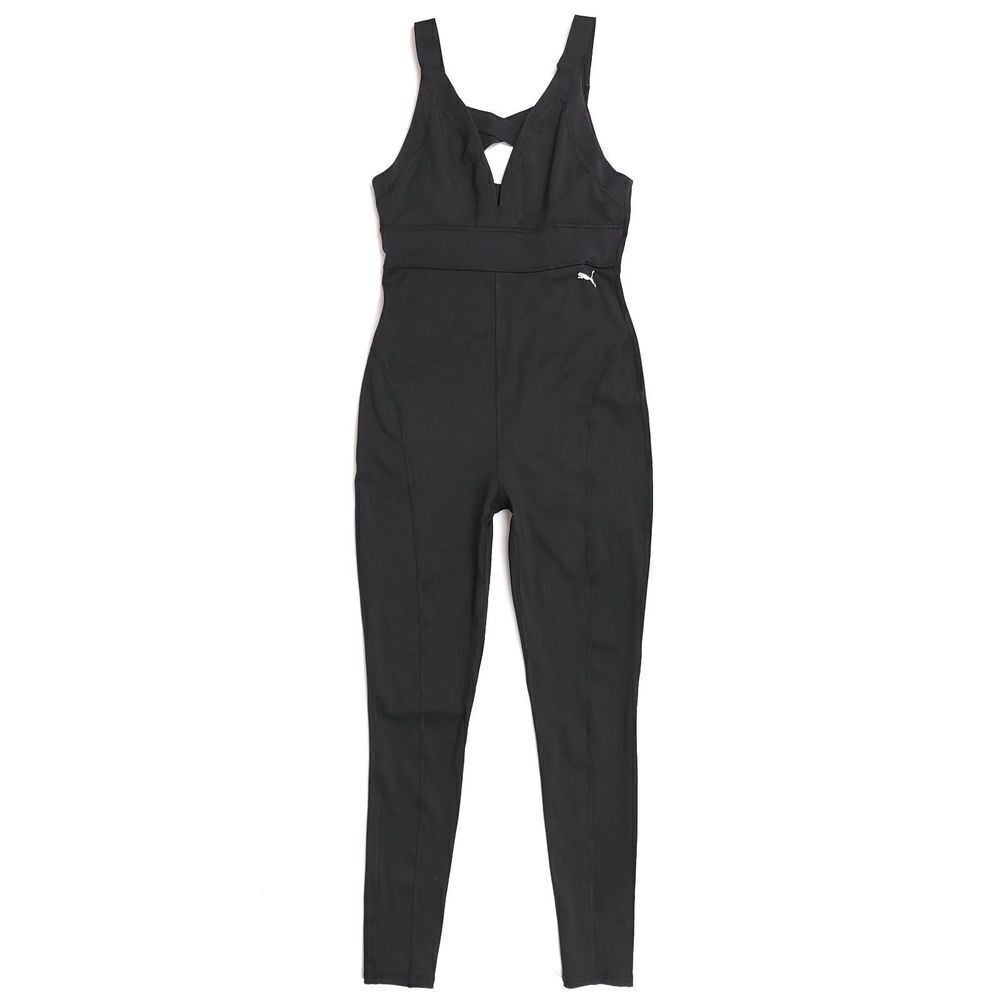 NWT Puma Balance Bodysuit Strappy Back Dri Jumpsuit Athleisure Yoga Black Large